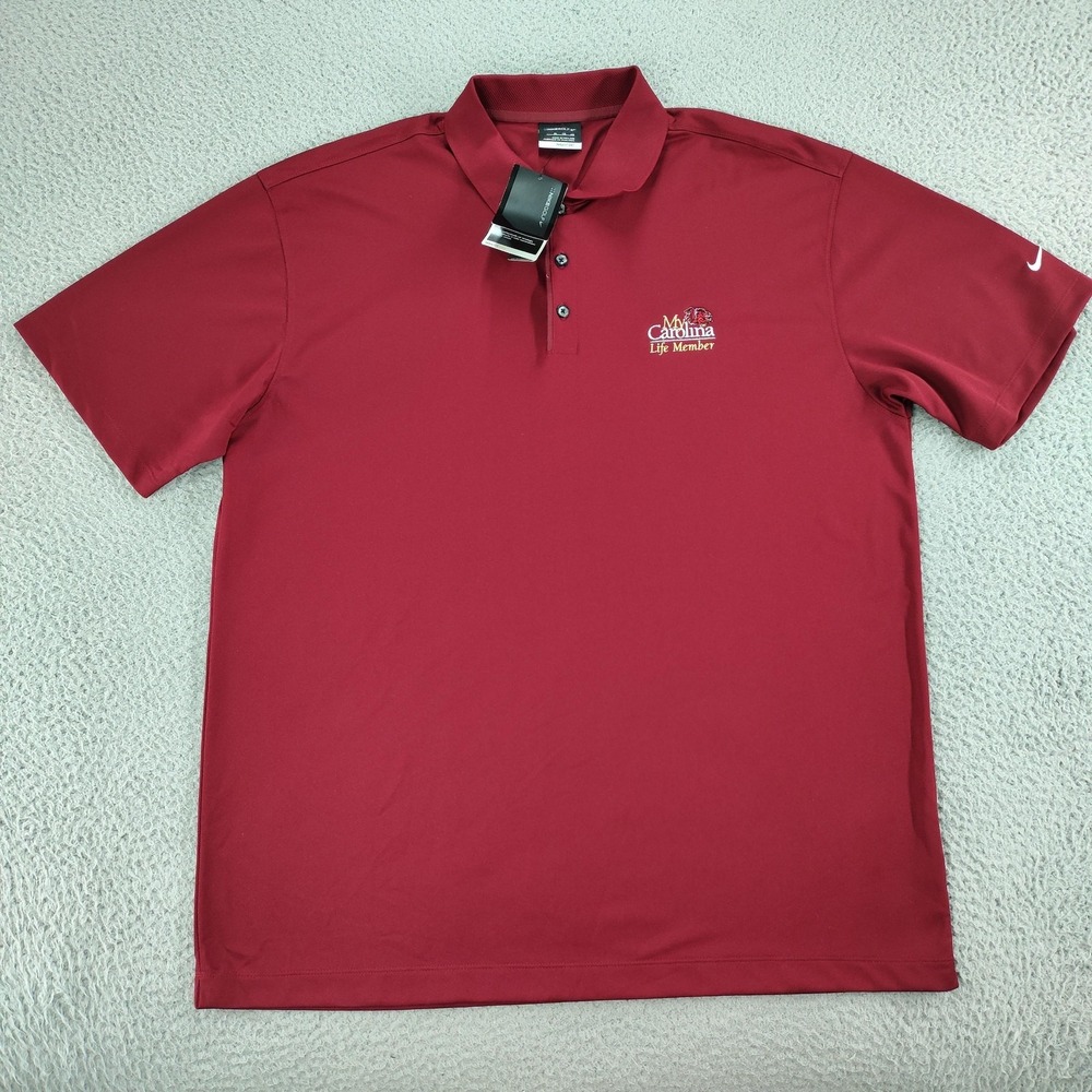 South Carolina Gamecocks Nike Golf Polo Shirt Mens XL Red My Carolina Life NEW
